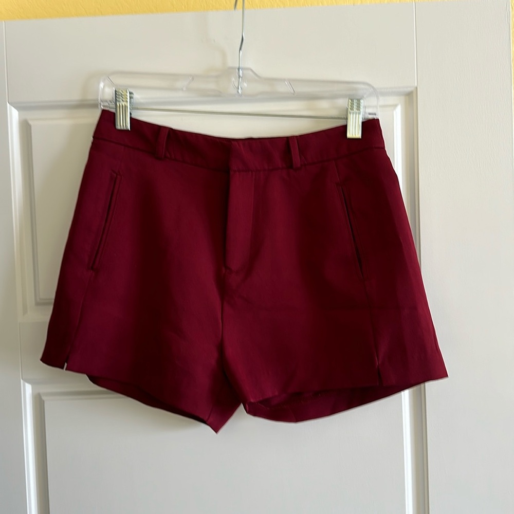 Wine red colored shorts